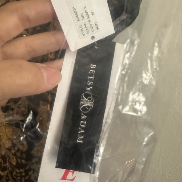 Betsy & Adam Black and Gold Floral Maxi Dress - Picture 6 of 6